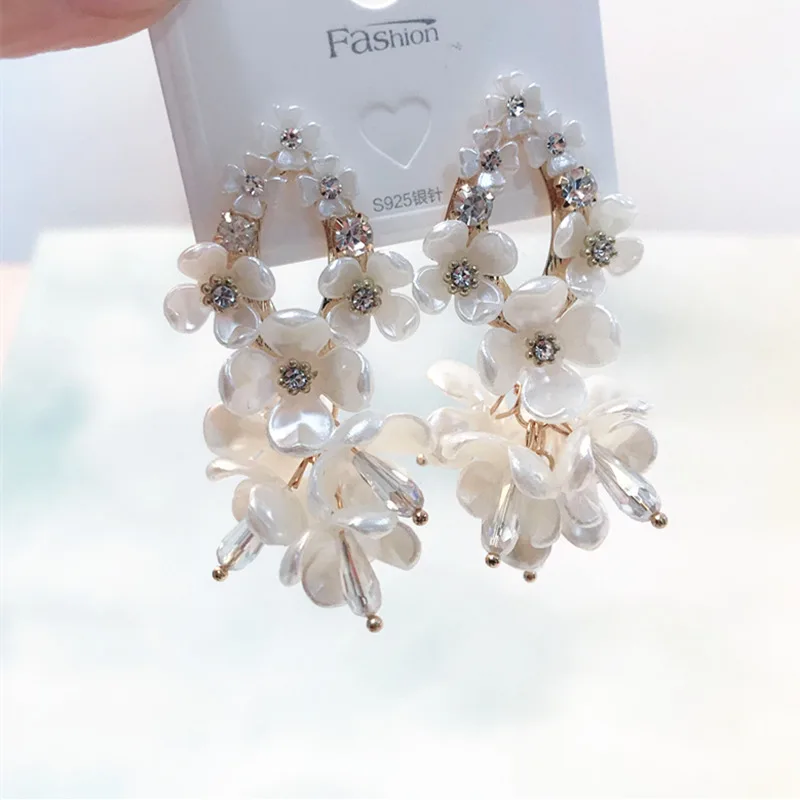 Pendientes De Perlas De Flores Mwsonya Con Exquisitos De De Pendientes De Perlas De Flores Mwsonya Con Exquisitos De De