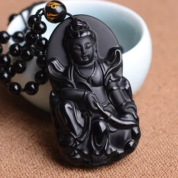 

Colgante budista obsidiana excelente chino