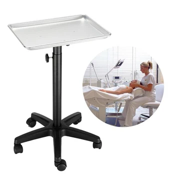 

Aluminium Hair Salon Tray Trolley Adjustable Height Beauty Cart Rolling Dentist Medical Spa Tattoo Tool Equipment Furniture