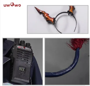 accessory Uwowo игры Arknights Чэнь Косплей Костюм классная девушка Униформа вечерние платья - Цвет: accessory