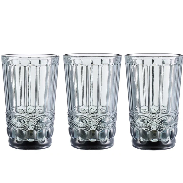 Collega abortus Bewust 3 Stks/partij Drinkglazen Sap Whisky Cup Bar Huishoudelijke Bruiloft 350 Ml  Melk Koffie Reliëf Tumbler Drank Glas Cups - AliExpress Huis & Tuin