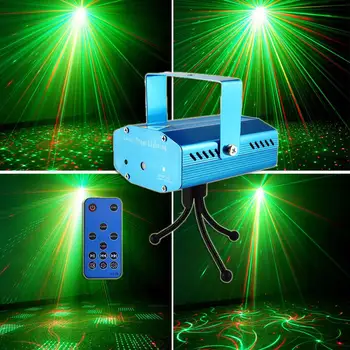 

Christmas RG Star Pattern Projector Mini Stage Disco DJ Club Twinkle Star Laser Light With Remote Control
