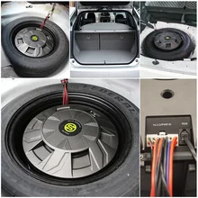 Sennuopu-Subwoofer amplificador de potencia para coche, Clase AB, altavoces de graves, caja de aluminio, Subwoofer activo, Instalación en sistema de Audio de neumáticos de repuesto
