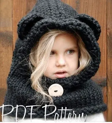 Manual Knitting Girls Keep Warm Coarse Wool Hat Cartoon Seven kinds Fox Weave Hat Kitty Squirrel Little Bear Rabbit Cloak Hat