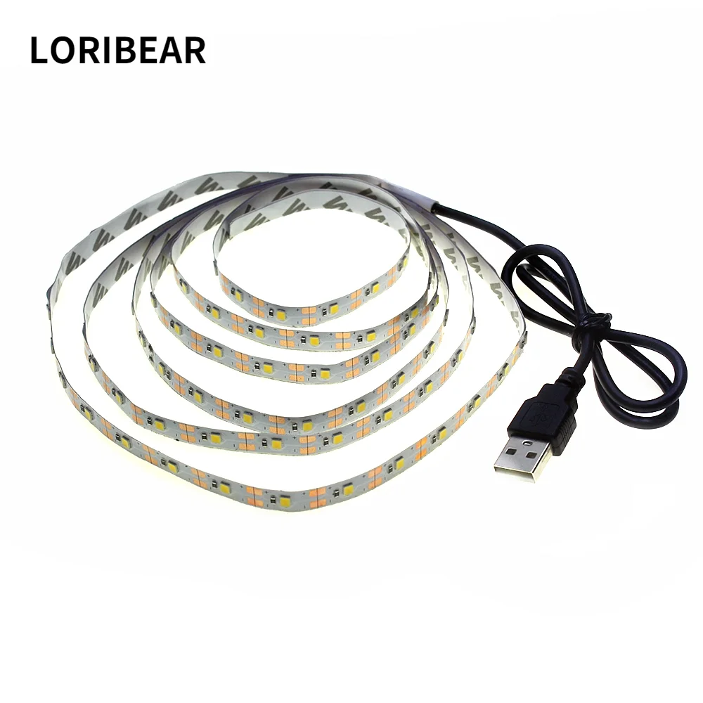 USB LED Strip Lamp 2835SMD DC5V Flexible Light Tape Ribbon 1M 2M 3M 4M 5M HDTV TV Desktop Screen Backlight Bias Lighting | Лампы и