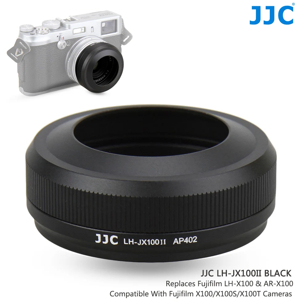JJC LHJX100II Silver Upgrade Lens Hood Shade Adapter Ring for Fujifilm