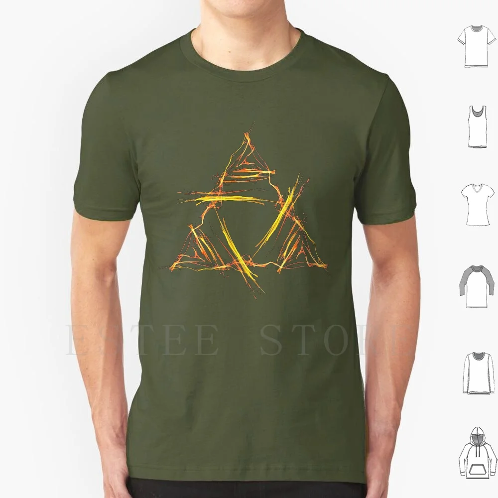Triforce T Shirt Uomo Cotone 6Xl Triforce Legend Of Link Hyrule Windwaker Ocarina Of Time Twilight Princess Fire Light Abstract