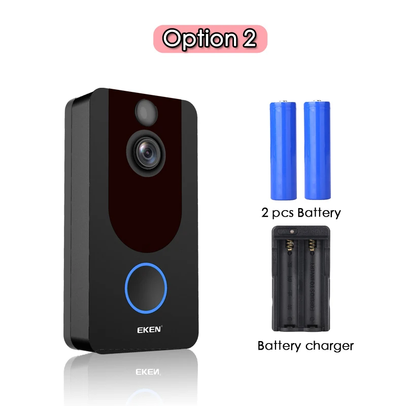 Eken V7 HD 1080P смарт WiFi видео дверной звонок камера визуальный домофон ночное видение IP дверной звонок беспроводная камера безопасности - Цвет: Option 2