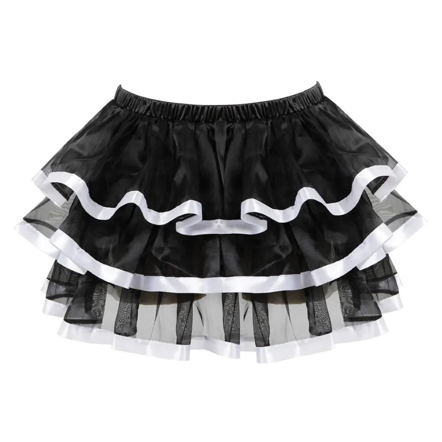 Women Sexy Mini Tutu Skirt Multilayer Mesh/Tulle/Lace/Floral Decoration Mini Pleated Skirts Fashion Dance Skirt Plus Size S-6XL