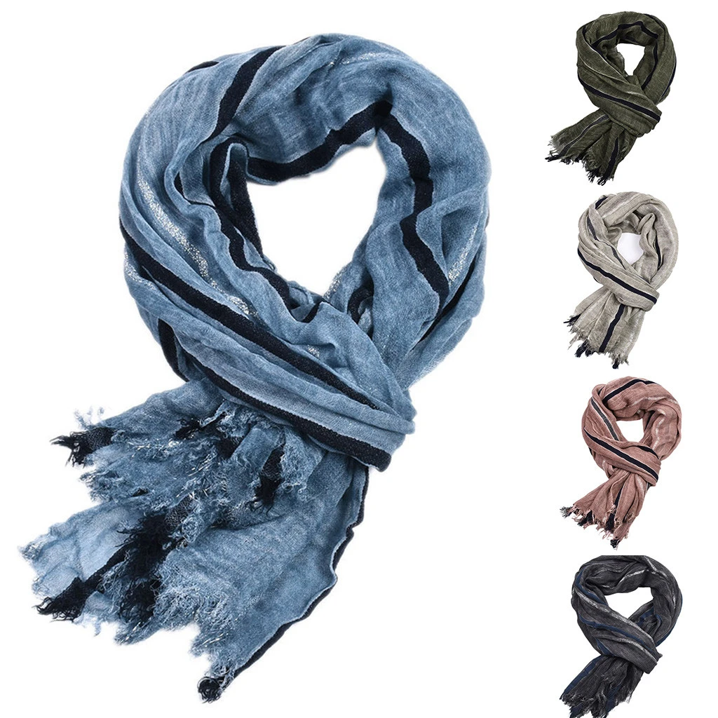 Bufanda a rayas Unisex para invierno, bufandas suaves, bufandas largas de invierno para hombre mujer, accesorios para el cuello # p4|Bufandas de hombre| - AliExpress