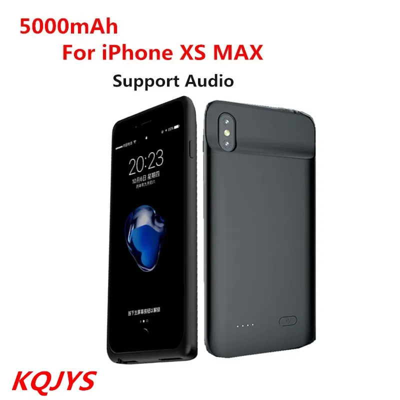 KQJYS 5000 мАч жидкий Силиконовый противоударный чехол для мобильного зарядного устройства внешний аккумулятор для iPhone XS MAX чехол для зарядного устройства