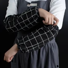 Хлопковые льняные манжеты в европейском стиле, кухонные Противообрастающие Рукава, для офиса, для работы, противогрязные нарукавники, для дома, оболочка