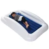 Inflatable Toddler Travel Bed with Safety Bumpers Portable Blow Up Mattress for Kids with Built in Bed Rail Navy blue ► Photo 2/6