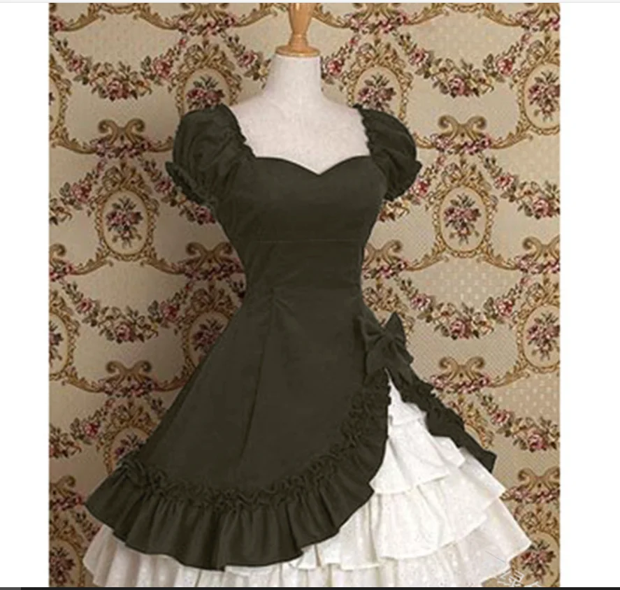 Платье для косплея; Vestidos; kawaii; готическое платье для девочек в японском стиле колледжа с бантом; платье принцессы лоли В Стиле Лолита; jsk; милое платье с оборками