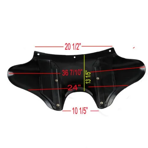 Tcmt окрашены яркие Черная передняя внешний Batwing обтекателя Для Yamaha V Star 650 1100 Классический Harley велосипед дорожный, King Dyna FLHT FLHX
