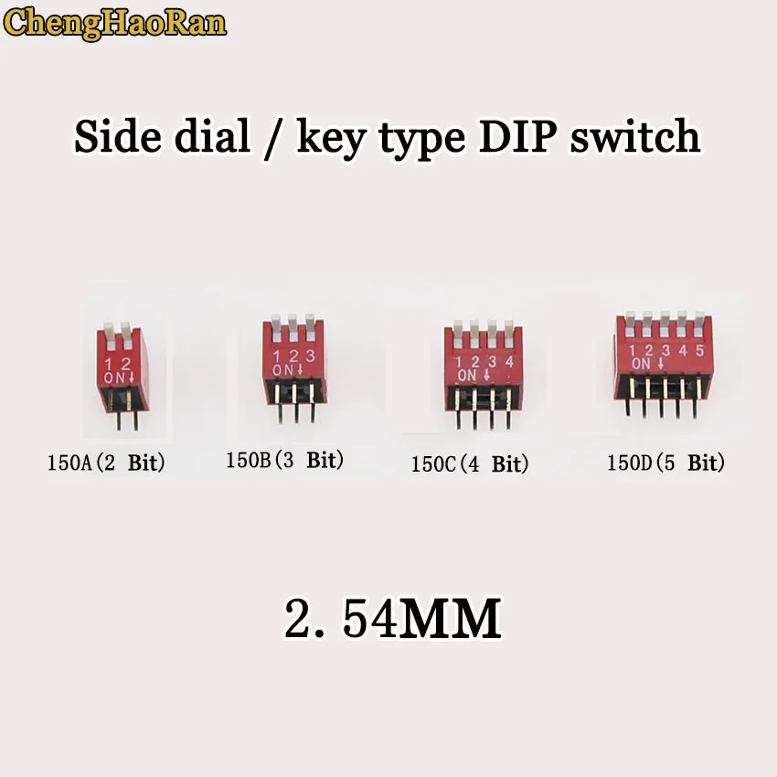 

ChengHaoRan 2.54mm red side dial key type direct dial dial button switch 2 Bit 3 Bit 4 Bit 5 Bit