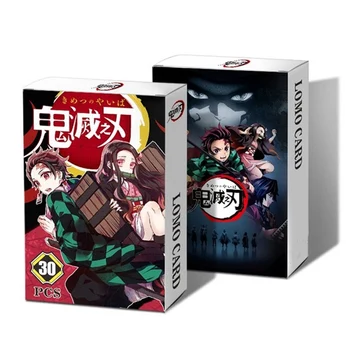 

30pcs Cards Anime Demon Slayer: Kimetsu No Yaiba Postcard Toy Magic Paper Collection Lomo Card Postcard Gifts