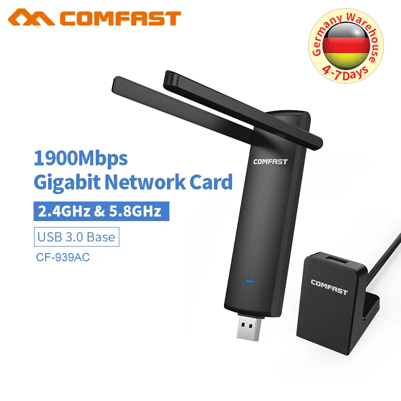 COMFAST 1900 м 802.11AC ноутбука Dual Band 2,4 ГГц+ 5 ГГц USB 3,0 Беспроводной/Wi-Fi AC адаптер Gigabit донгл адаптер с