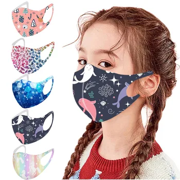 

Cute Cartoon Mask For Kids Mascarilla Mascarar For Skin Care Colorful Fabric Face Turban Stylish Neutral Masks Masque Mondkapjes
