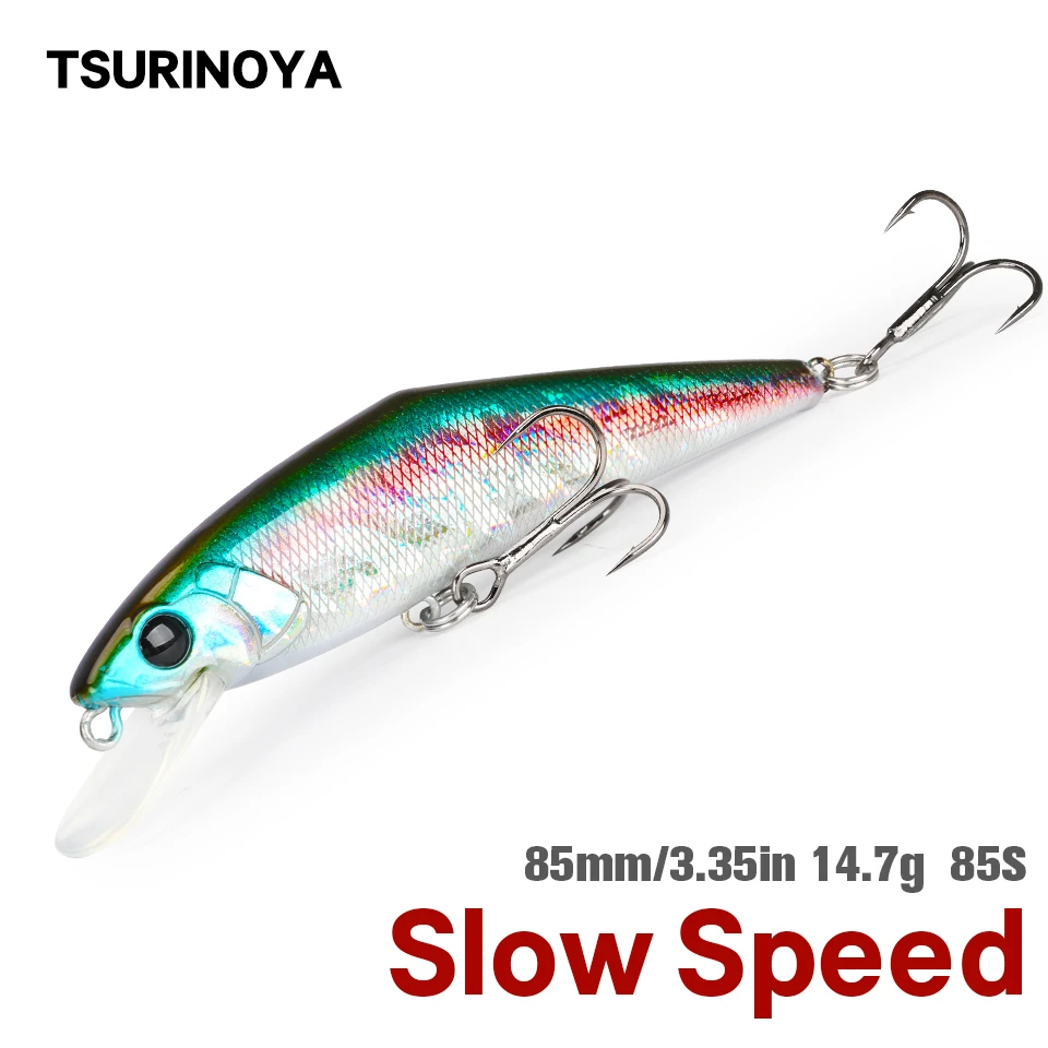 TSURINOYA señuelo de pesca de hundimiento DW99, cebo duro Artificial trucha, piscardo de velocidad lenta 85S, 85mm, 14,7g|Señuelos pesca| -