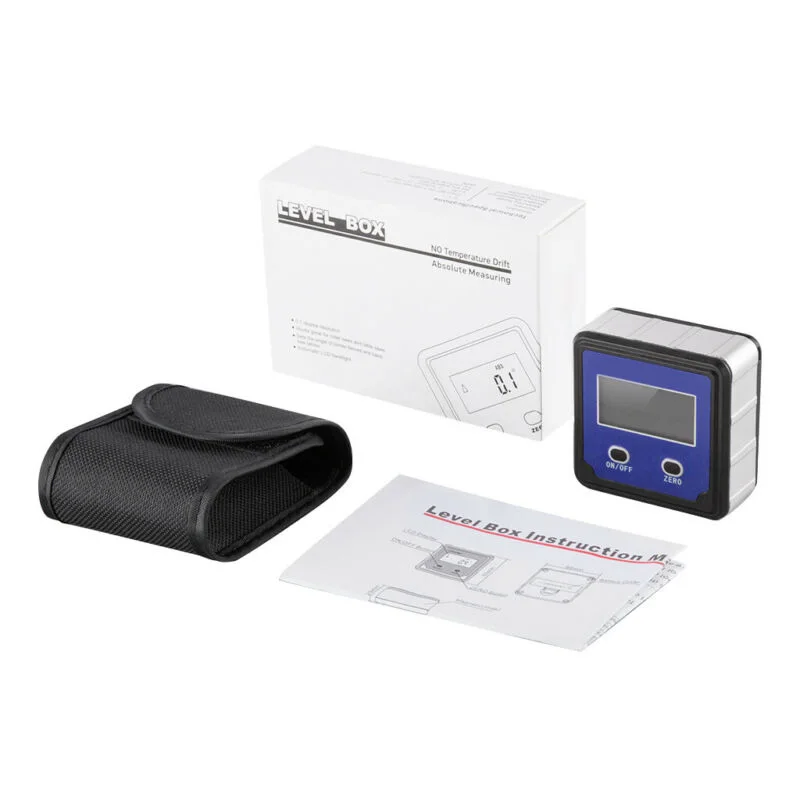  Digital Angle Meter Level Finder Protractor Gauge Bevel Box Inclinometers Tool