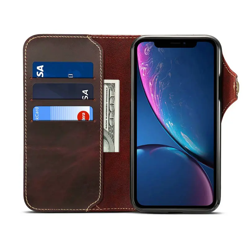 Red Чехол из натуральной коровьей кожи для samsung Note 10 Plus SM-N975, чехол-бумажник с откидной подставкой для Galaxy Note 10, SM-N970, чехлы - Цвет: Red