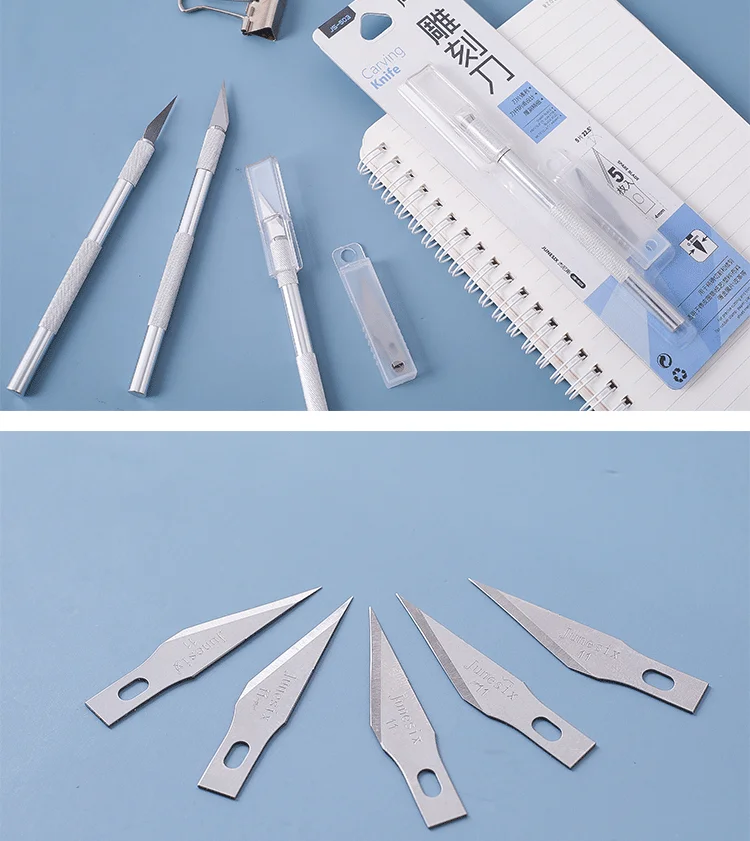 Material de Escritório Faca de Gravura para Carimbo de Borracha Escultura Caneta Apontador Faça Você Mesmo Faca Foto Cortador 2 Faca universal