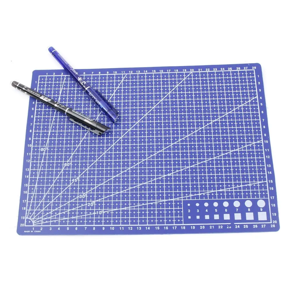 1PCS A4 Grid Lines Cutting Mat Scale Plate Craft Card Fabric Leather Paper Board School Office Supply