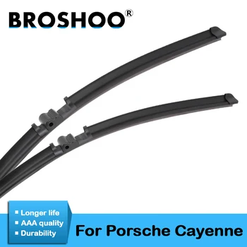 

BROSHOO Auto Accessories Wiper Blades Natural Rubber For Porsche For Cayenne ,Model Year From 2002 To 2017 Fit Side Pin Arm