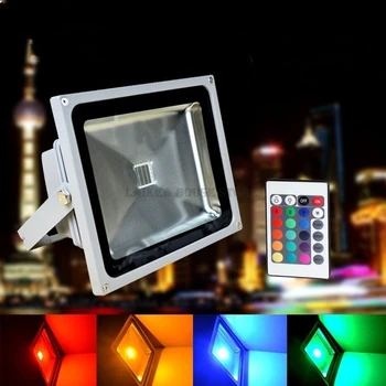

Led Spotlight Outdoor RGB Flood Light 10W US Plug LED Reflector Projector Lamp Street Lighting With Color Remote Controller