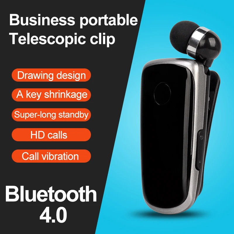 Мини Беспроводная Выдвижная портативная Bluetooth-гарнитура звонки напоминание