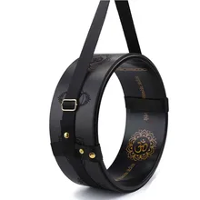 Напечатанное колесо для йоги, противоскользящее заднее изгиб, круг для йоги, тренажерный зал, тренировочный инструмент для спины, Пилатес, фитнес-колеса для йоги с ремешком для йоги