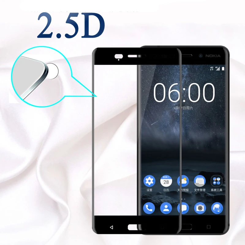 Закаленное стекло чехол для телефона Nokia 5 6 7 Plus 8 9 2,1 3,1 5,1 6,1 7,1X5X7 защитное стекло полное покрытие Защитная пленка для экрана безопасность