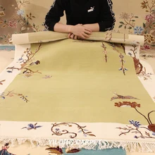 YILONG 4'x6' зеленый ручной шерстяной ковер Китайский Художественный декоративный классический ковер(TJ008S4x6