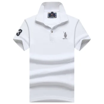 

Men's Polo Shirt Supima Cotton Brand Solid Color Cool Shirts High Quality Short-Sleeved Polos Para Hombre Size M-3XL;YA263