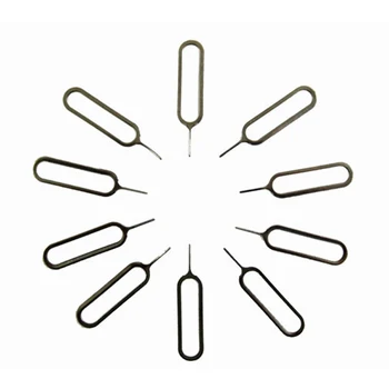 

10pcs/lot Metal Sim Card Tray Removal Eject Pin Key Tool Needle For Iphone iPad samsung Huawei