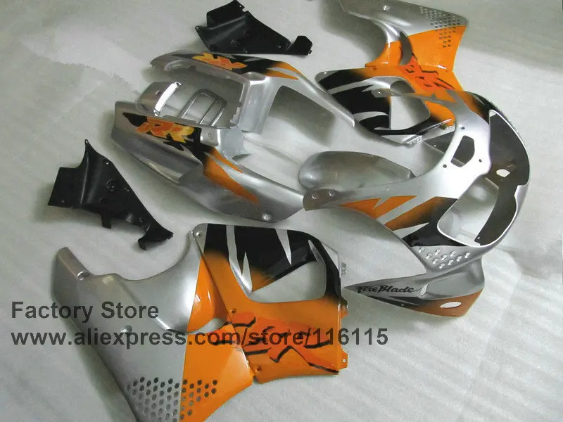 Пластиковый комплект обтекателей для HONDA CBR900RR 893 96 97 CBR 893RR 1996 1997 Оранжевый Серебряный заменить CBR 893 Обтекатели 7 подарки
