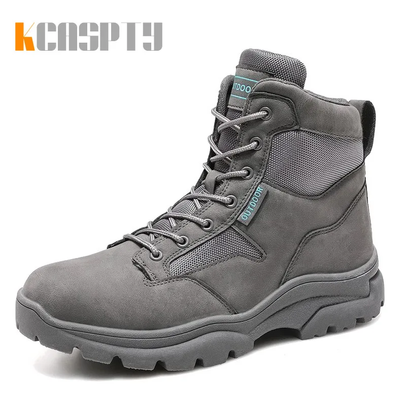 

Tactical Military Combat Boots Men Genuine Leather Army Hunting Trekking Camping Mountaineering Winter Work Shoes Hiking Boots
