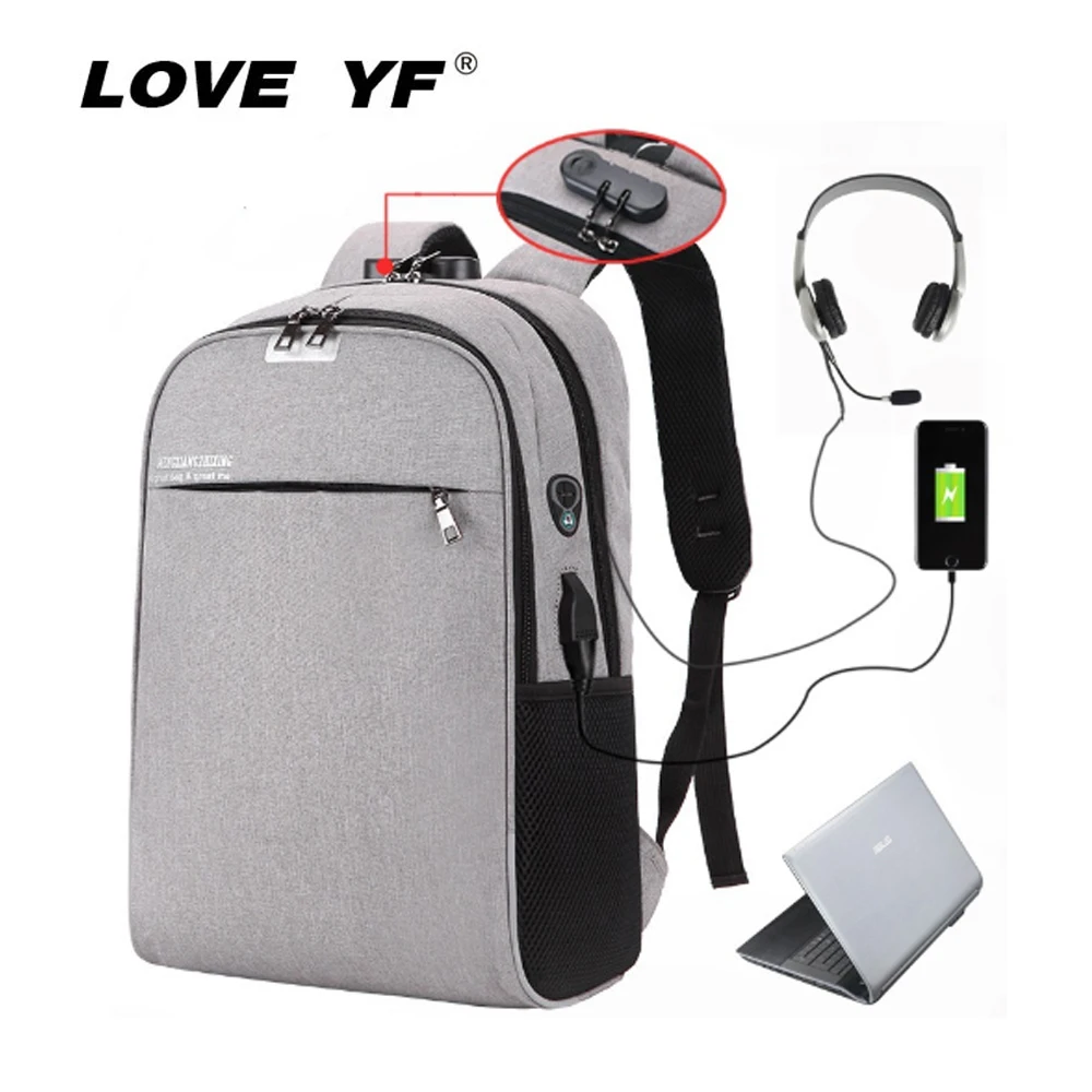 

Laptop Backpack Travel Daypack school backpack Mochila Bookbag with USB Charging Port Headphone Business Back Packs Bags Viaje