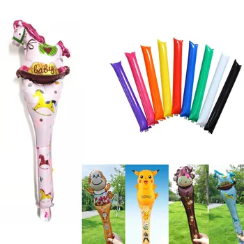 

100pcs/lot Game activities cheer party supplies competition air inflatable holder balloon stick