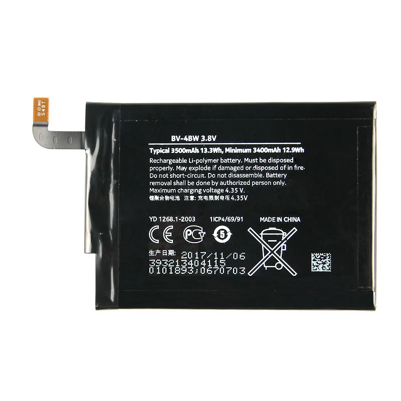 Batteria Originale Del Telefono Di Bv-4Bw Per Nokia Lumia 1520 Bv-4Bw 3500Mah