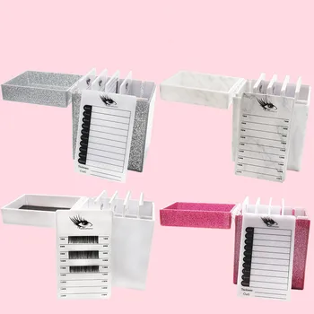 

Eyelashes Storage Box Tools 10 Layers Acrylic Pallet Lash Holder Individual lash Volume Display Stand For Eyelash Extension Tool