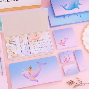 

Kawaii Whale Sticky Notes Notepad Memo Pad Diary Reminding Plan Schedule School