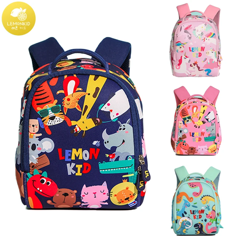 

Lemonkid New Children's School Bag Kindergarten Cartoon Animal Pattern Student Backpack Happy Kid