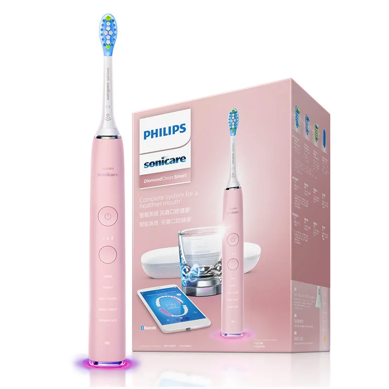 Philips Sonicare HX9924 Алмазная умная звуковая зубная щетка с поддержкой приложения с Умной головкой щётки, 5 режимов для взрослых