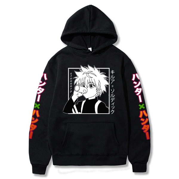 2020 caliente Anime Hunter X Sudadera con capucha de cazador de los hombres/de las mujeres de moda Hip Hop Harajuku nuevo alta calidad killua Sudadera con capucha con ojos y sudadera