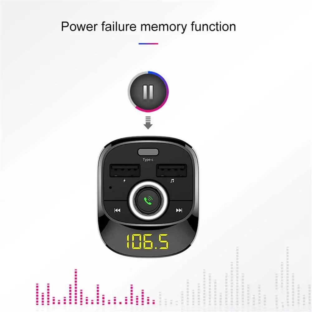 Автомобильный комплект громкой связи беспроводной Bluetooth fm-передатчик ЖК MP3-плеер двойной USB зарядное устройство для мобильного телефона 3.1A Hands Free автомобильные запчасти