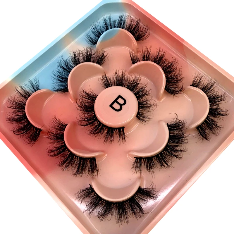 3D Mink False Eyelashes Eyelash Extension 5 Pairs