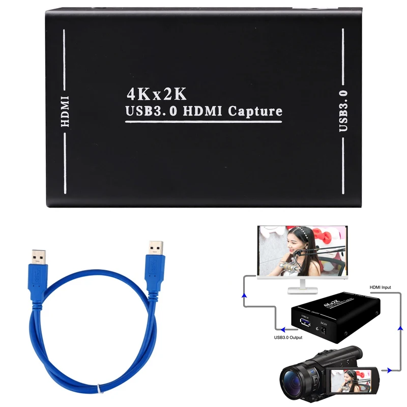 4K HDMI USB 3 0 видеокарта для захвата видео видеорегистратор OBS vMix Wirecast Potplayer VLC