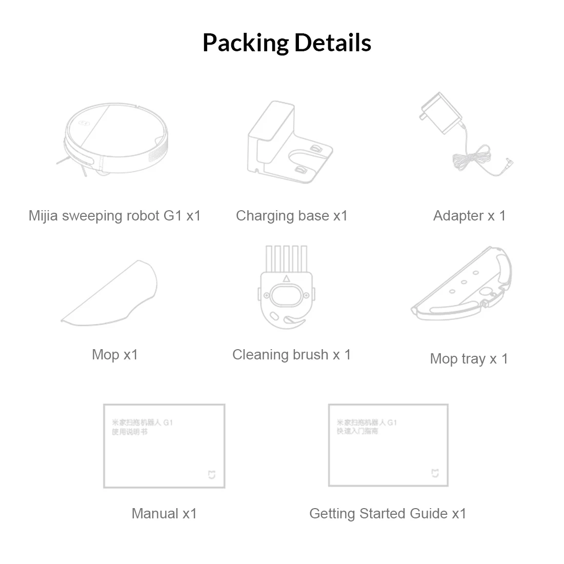 Новый Xiaomi Mijia подметальный робот G1 2200Pa Многофункциональный пылесос